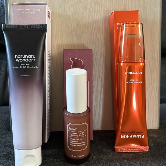 Retinol Neck Cream+Cleansing Gel+Maple Energy Infusing Serum - Picture 2 of 5